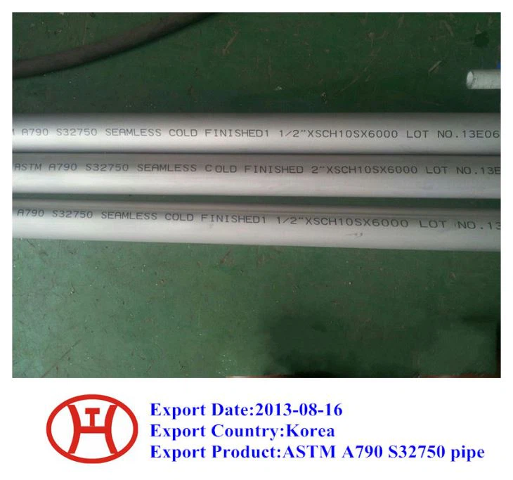 ASTM A790 S32750 Super Duplex 2507 Edelstahlrohr